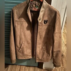 Armani Collezioni Brown Suede Bomber Jacket
